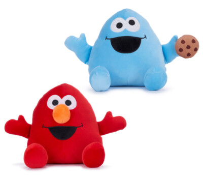 Sesamstraße SQUASHY PODGIES 21 cm Kuscheltier Elmo & Krümelmonster - SUPER SOFT