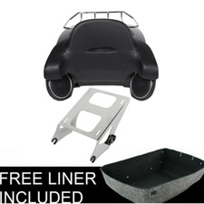 King Luggage Trunk Pad Speakers Mount Fit For Harley Touring Street Glide 14-26