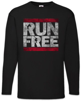 Run Free Men Long Sleeve T-Shirt Parcours Parkour Sport Sports PK Fun ...