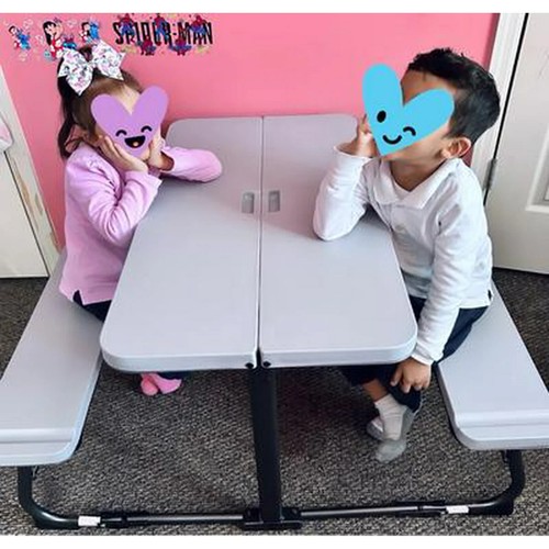 Kids Dining Table Play Craft Toddler Playroom Folding Arts Desk Multipurpose New - Picture 15 of 24