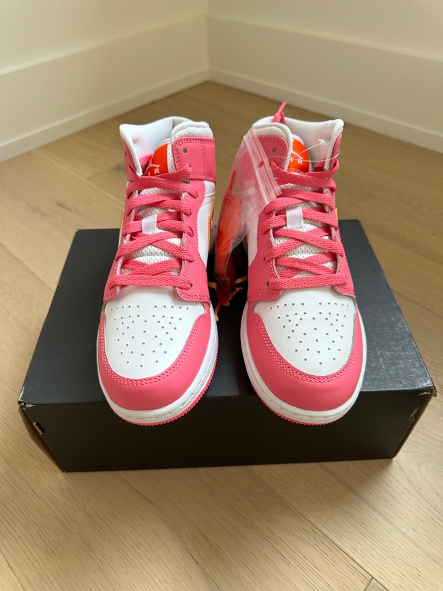 Nike Air Jordan 1 Mid GS Pinksicle Safety Orange White DX3240-681