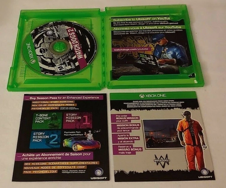 Watch Dogs 2 Microsoft XBOX ONE Game XBOX 1 Tested Working eBay