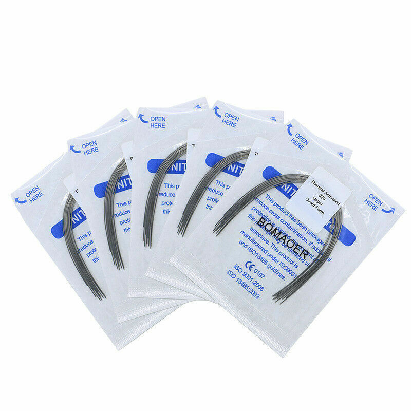 Lot De 20 Fils D'arcade NITI Orthodontiques - Forme Ronde, Activés Thermiquement - Neuf