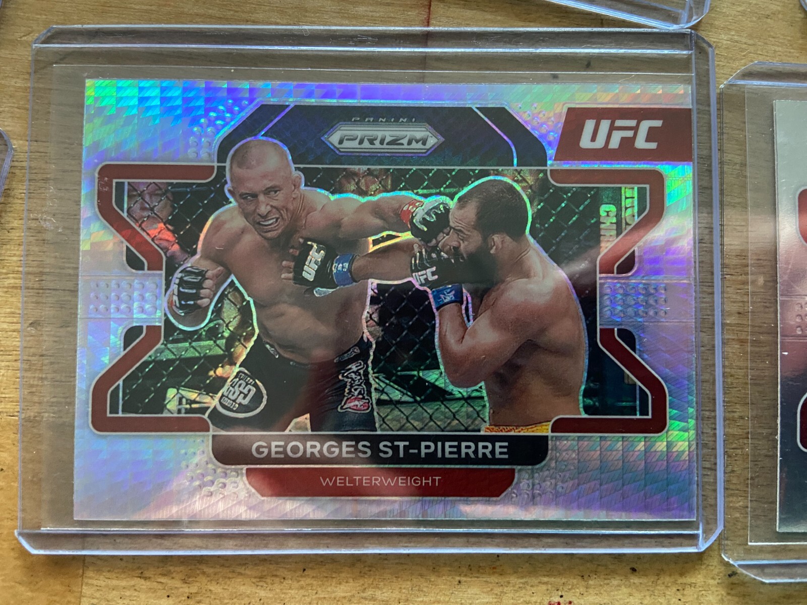 2022 Panini Prizm UFC Georges St-Pierre Hyper Prizm #61 - UFC Sharp Card