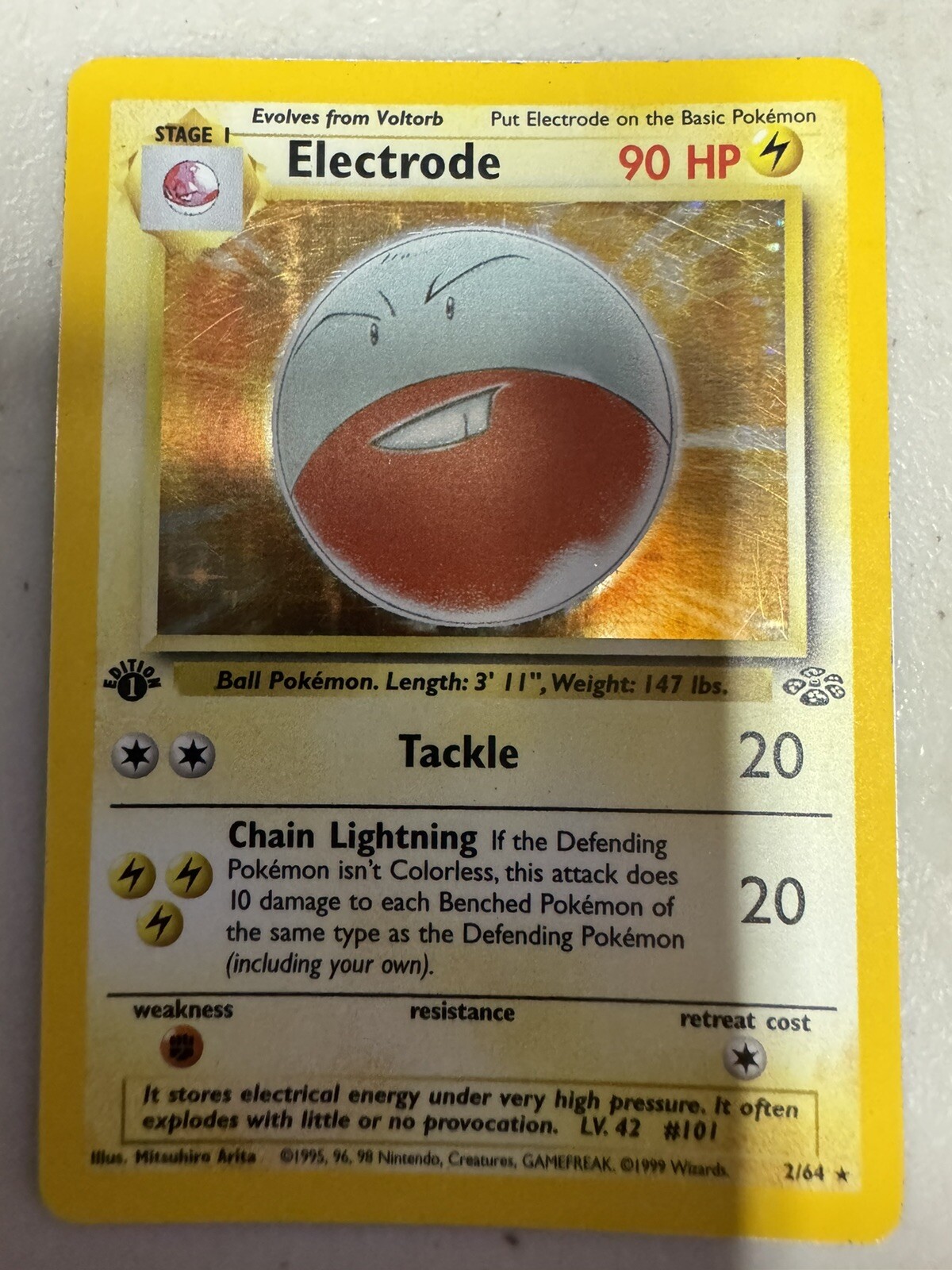 Pokémon TCG Electrode Jungle 2/64 Holo 1st Edition Holo Rare eBay