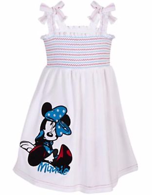 Disney Store Smocked Minnie Mouse Terrycloth-Swimsuit Cover Up