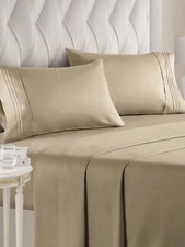 Bed Sheet Set Soft Wrinkle Free Comfy Cooling Luxury Sheets 4 Pcs CGK Unlimited