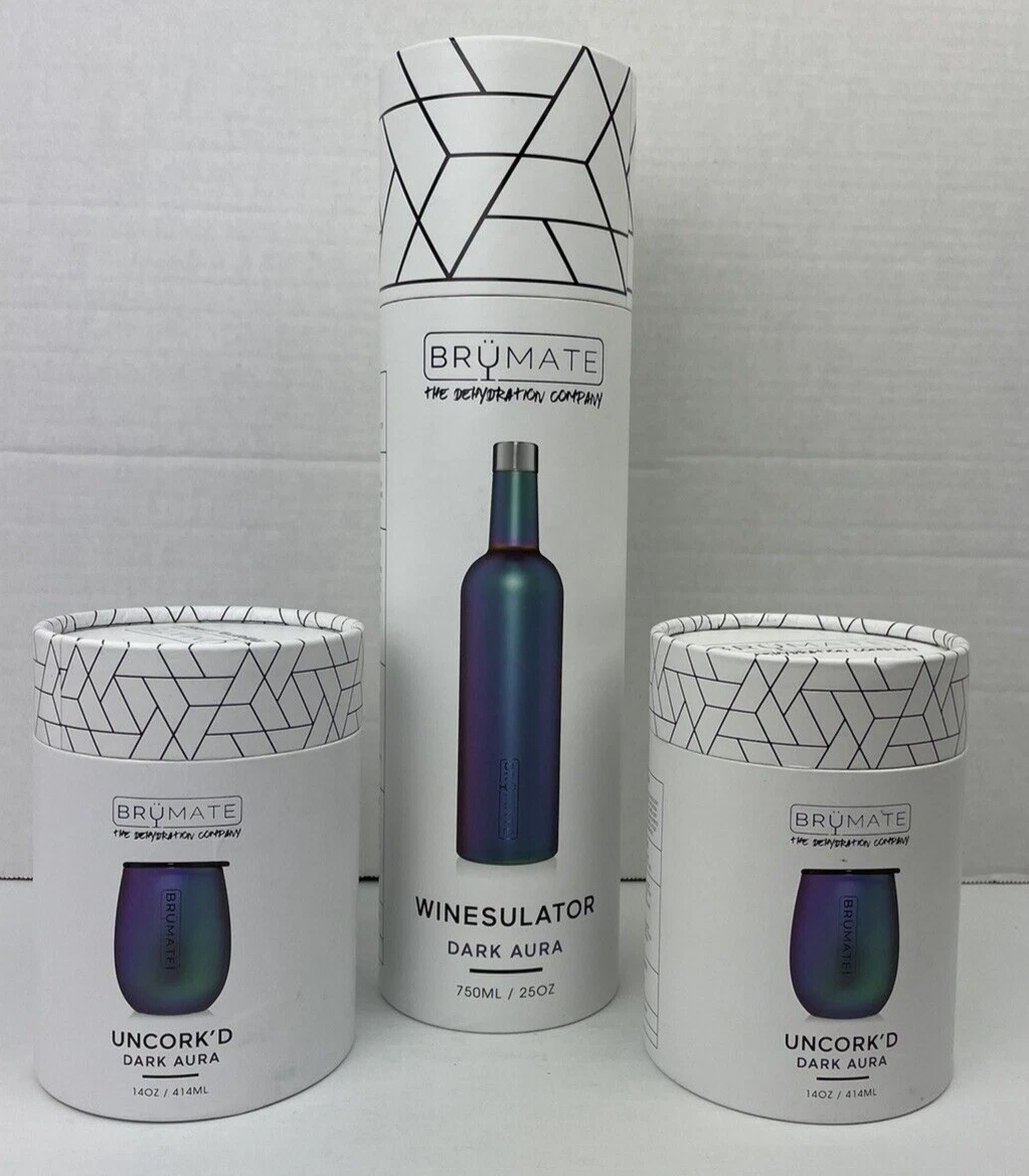 Brumate Dark Aura Lot Winesulator Two Uncorked Tumblers Dehydration Company  New