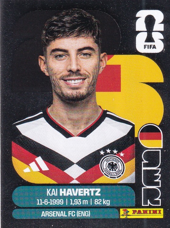 Panini 2026 World Cup Sticker No. GER 17 Kai Havertz Special Grey