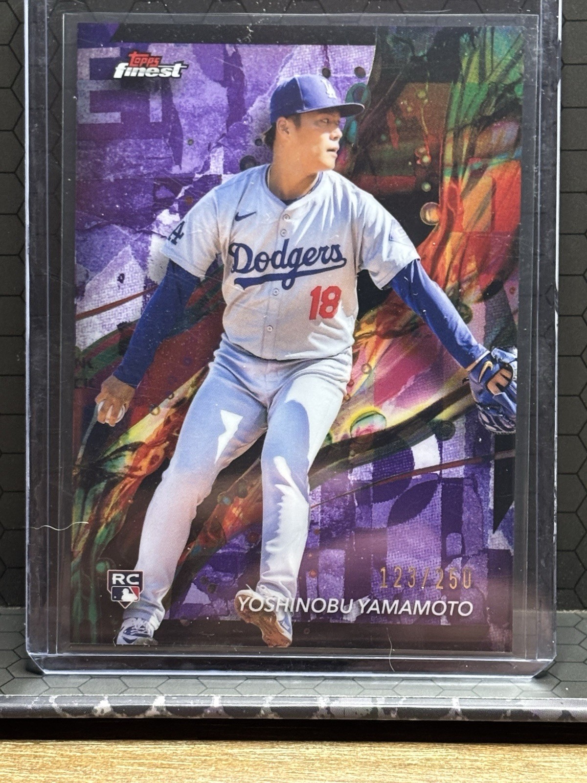 2024 Topps Finest - Common Yoshinobu Yamamoto #50 Purple Refractor /250 (RC)