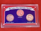 20th Century Silver Half Dollar Collection Walking Liberty, Franklin,and Kennedy