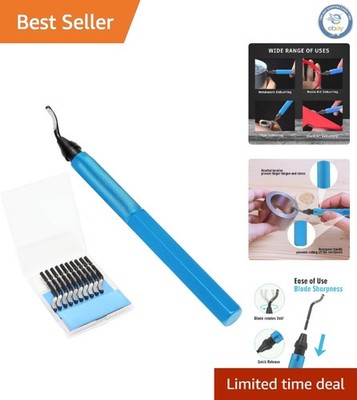 Efficient 6-1/2  Deburring Tool Kit - Comfortable Grip with 10 Extra HSS Blades