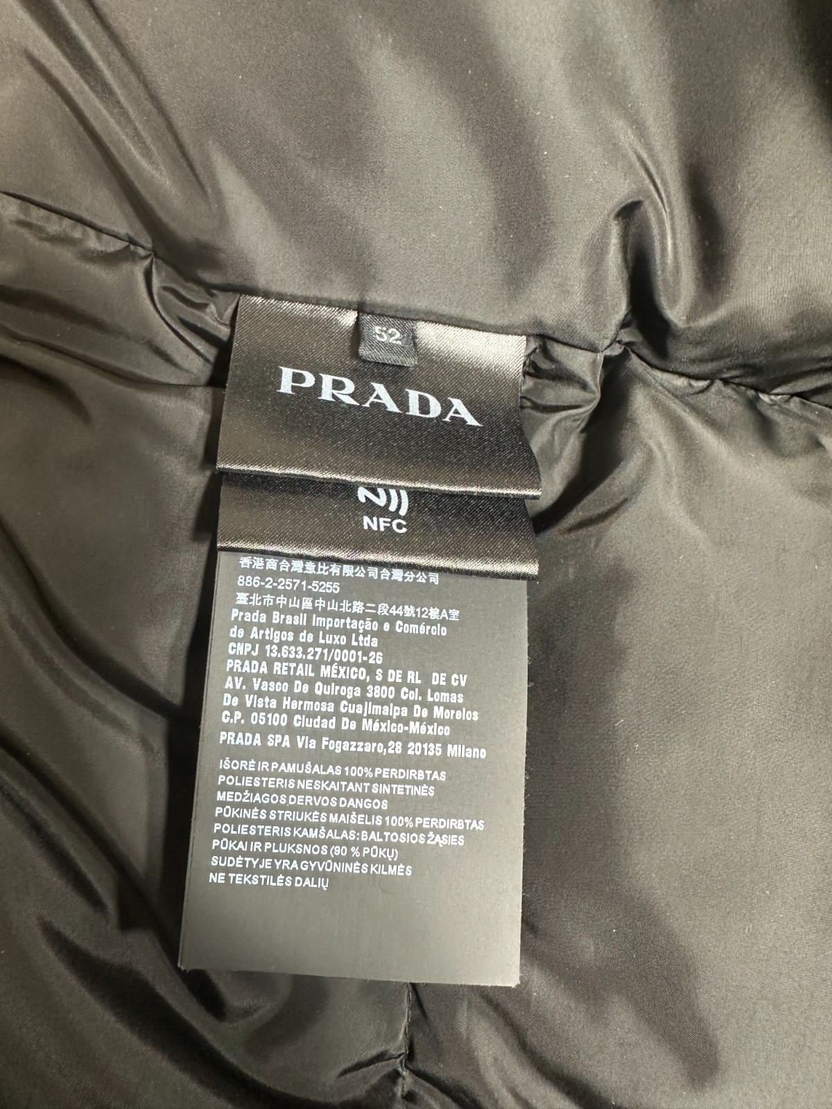 Prada Triangular Logo Nylon Puffer Jacket - Size … - image 8