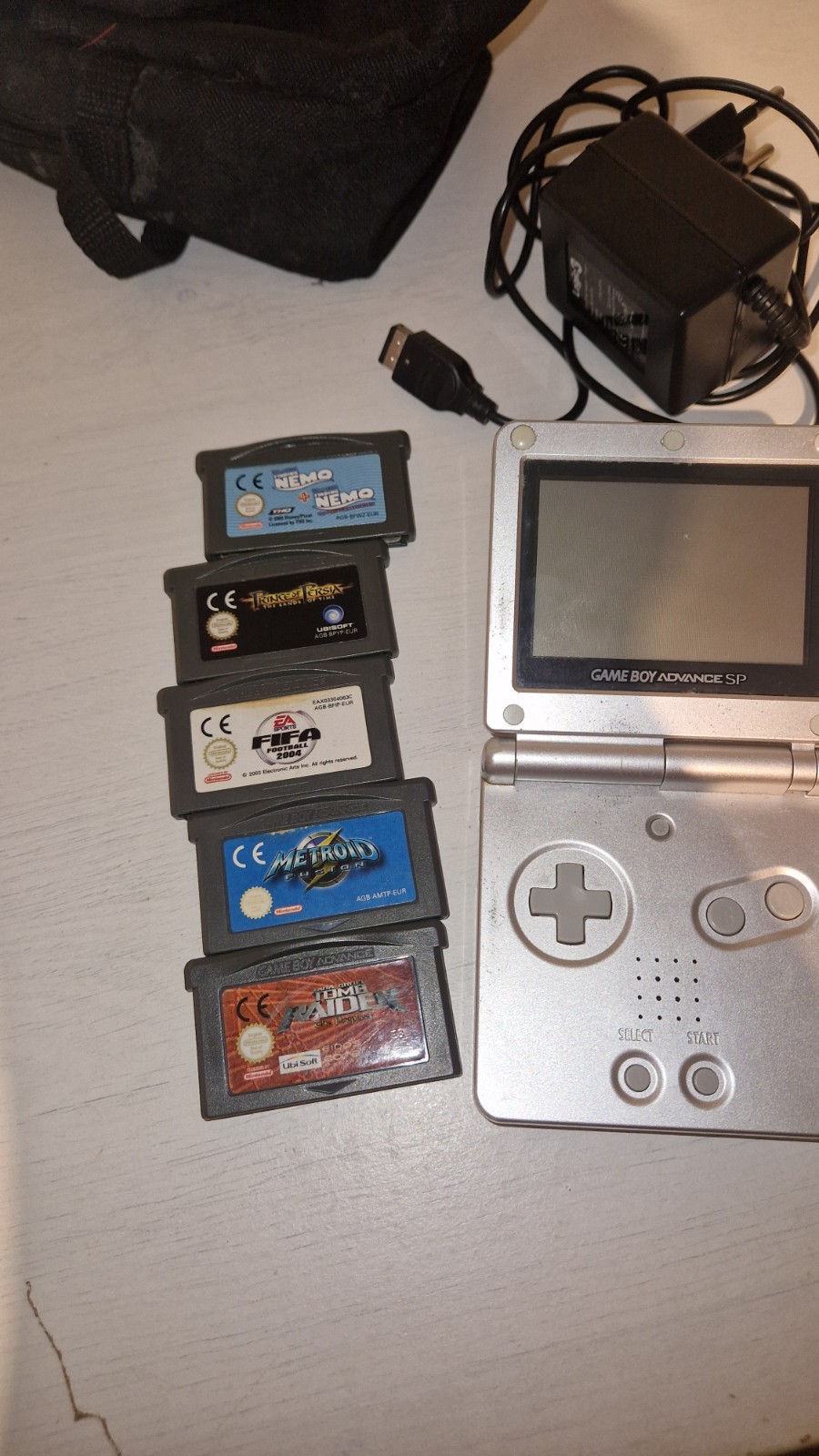 Game Boy Advance SP Nintendo AGS-001 argento silver console