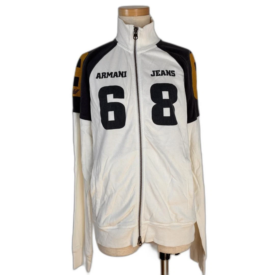 80s~イタリア製 ARMANI JEANSざっくり編み 白系ローゲージニット 80s~イタリア製 ARMANI JEANSざっくり編み 白系ローゲージニット 80s