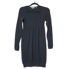 Vince Womens XS Black Long Sleeve Knit Sweater Dress Babydoll 100% Cashmere