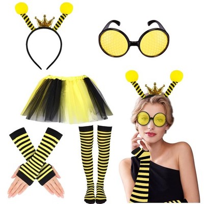 Bienen kostüm Set für Damen, Bienenflügel Erwachsene Tutu Rock Bienen Haarrei...