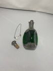 Royal Holland Green Glass Pewter Gin Decanter - Daalderop Pewter Cork, Chain — photo 3