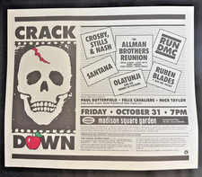 Original  Allman Brothers  CSN Ruben Blades RUN DMC  Santana Concert Poster 1986