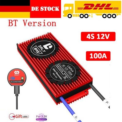 Daly LiFePo4 BMS 4S 12V 100A Common Port with Balance +Bluetooth DE Stock AEU