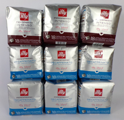 SET CAFE ILLY 6X18 CAPS DECAFEINE - 3X18 INTENSO 08/2026 kurzes Datum