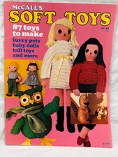 McCALL'S SOFT TOYS 87 to make Kids Craft Book 64 page 1975 vintage magazine baby