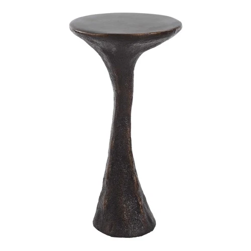 Uttermost 50188 Milan 12" Diameter Concrete Table - Bronze - Picture 5 of 6