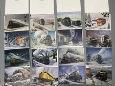 Leanin Tree Christmas Holiday Cards 32 Assortment Trains Scenic No Envelopes