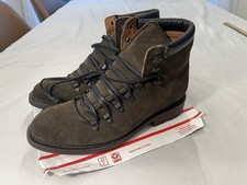 Bota de Senderista Frye Bowery de Cuero para Hombre Gamuza Verde Goodyear Welt Nueva Sin Caja Talla 9
