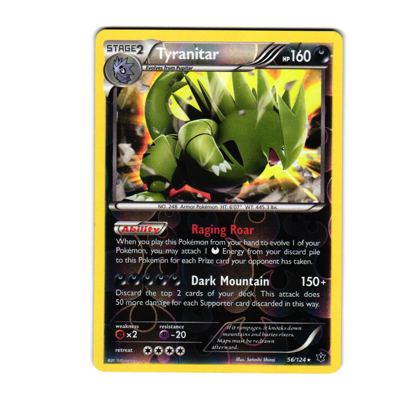 Pokemon Tyranitar 56/124 Fates Collide Reverse Holo