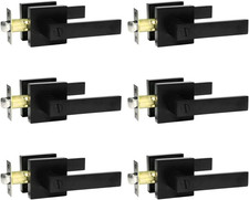 Bedroom/Bathroom Door Handles Levers Square Plate Interior Privacy Door