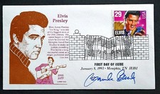 1¢ WONDER'S ~ ELVIS PRESLEY FDC 1993 SIGNED BY PRICILLA PRESLEY LEB CACHET~ D815