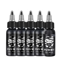 Mummy Greywash Tattoo Ink Set - 5 Bottles 1 oz Each Includes: 20, 40, 60 Gr...