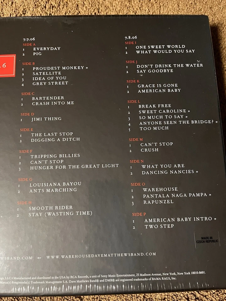 Dave Matthews Band Live Trax Vol 6 Vinyl Box Set 8 LP New Sealed - Image 4 of 4