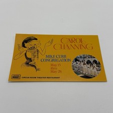 CAROL CHANNING CIRCUS ROOM THEATRE FLYER