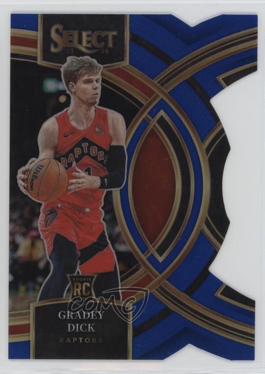2023-24 Select Premier Level Blue Prizm Die-Cut 2/249 Gradey Dick Rookie RC 08r6