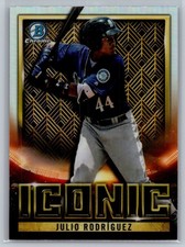 2023 bowman chrome baseball julio rodriguez iconic #9