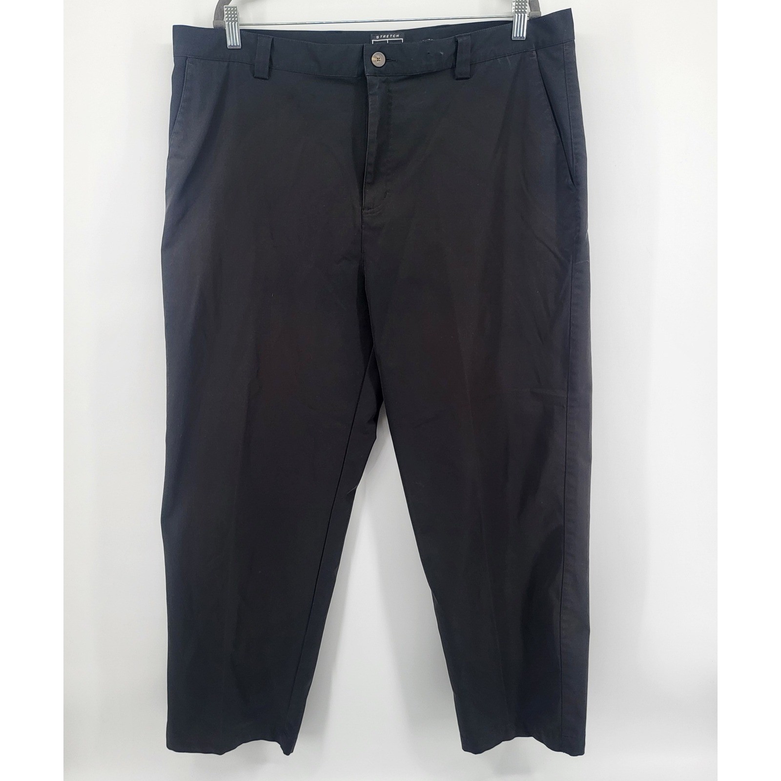 Adidas Men's Golf Pants 40x29 (30) Black Stretch Athletic Casual Chino Trousers