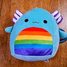 Anastasia Teal Pride Axolotl 8" Squishmallow Rainbow Belly