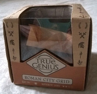 True Genius Roman City Grid Wood Block Puzzle Game Ages 14+ Recent Toys 2 Star 
