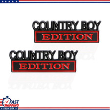 Country Boy Edition 3d Metal Badge Decal Sticker 2 Pcs Universal Car Truck Suv