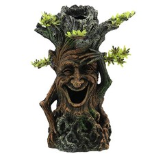 Aquarium Decoration Tree Face Trunk Hideout Shelter Resin Cave for Fish Shrimp