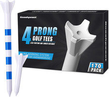 170 Pack Golf Tees 50 Iron Tees with 120 Driver Tees, Pro 4 Line Marking System
