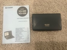 Vintage Sharp YO-530 Electronic Organizer with 256 KB memory, with manual