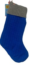 Lego Collection x Target Christmas Stocking Sweater Knit Color Bumpy Blue 20"