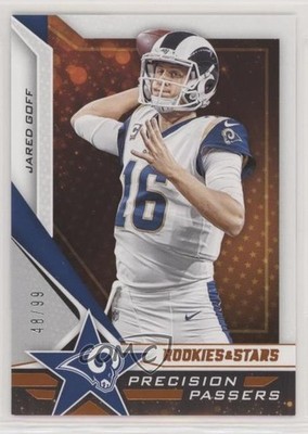 2019 Panini Rookies & Stars Precision Passers Orange 48/99 Jared Goff #PP-JG rh9