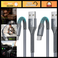 3FT USB A to USB C Cable, 3A Fast Charging, Compatible with CarPlay Devices