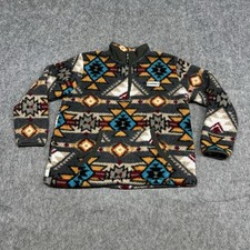 Hooey Sweater Youth Large Fleece Pullover Aztec Western Pattern Half Zip Warm