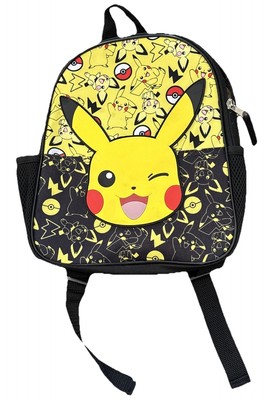 Pokemon Pikachu Kids 12  Backpack Mini Bioworld Cartoon Japanese Yellow & Black