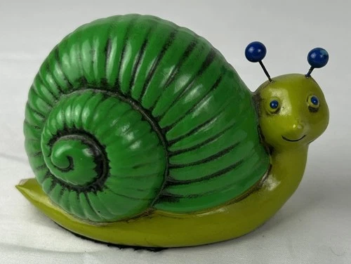 Vtg 70s Fitz Floyd Green Snail Figurine Chipped Tail RARE Kitschy MCM Japan